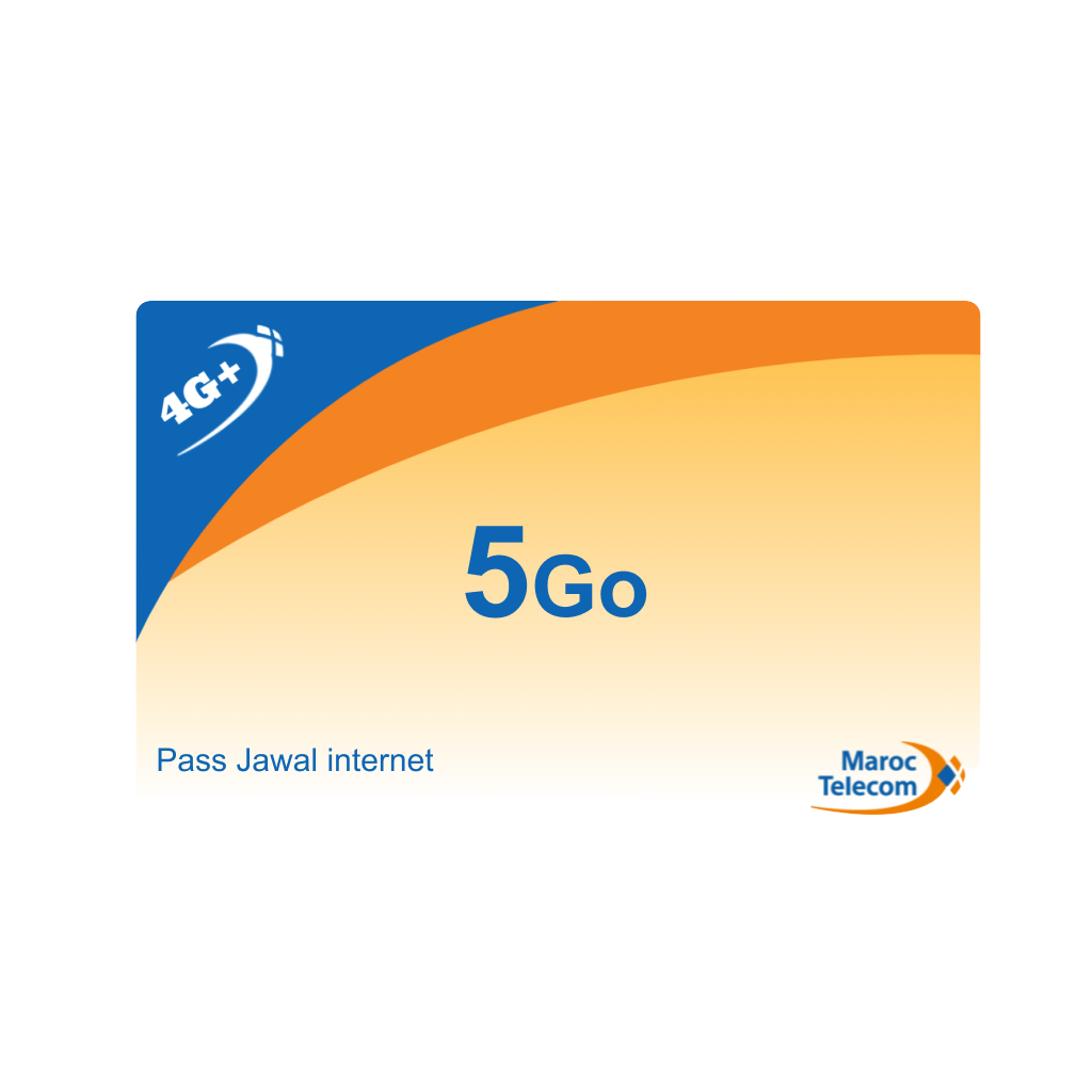 Recharge internet Maroc Telecom 5Go