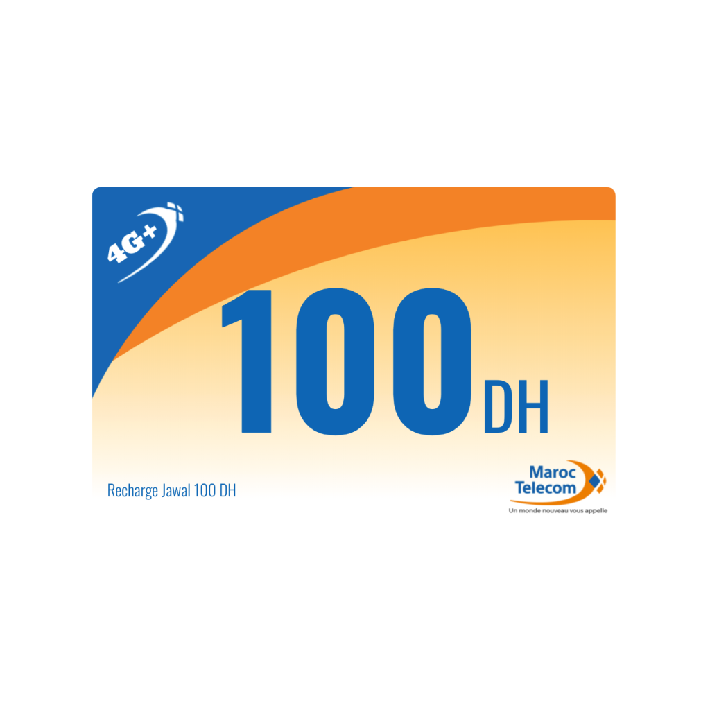 Recharge 100 DH : crédit d'appel Maroc Telecom